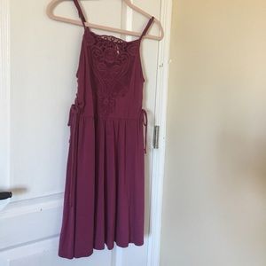 Dark purple lace mini dress cute and sexy